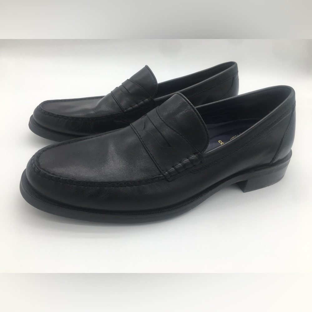 🛑 SOLD Cole Haan Men's Black Leather Penny Loafers Dress Shoes